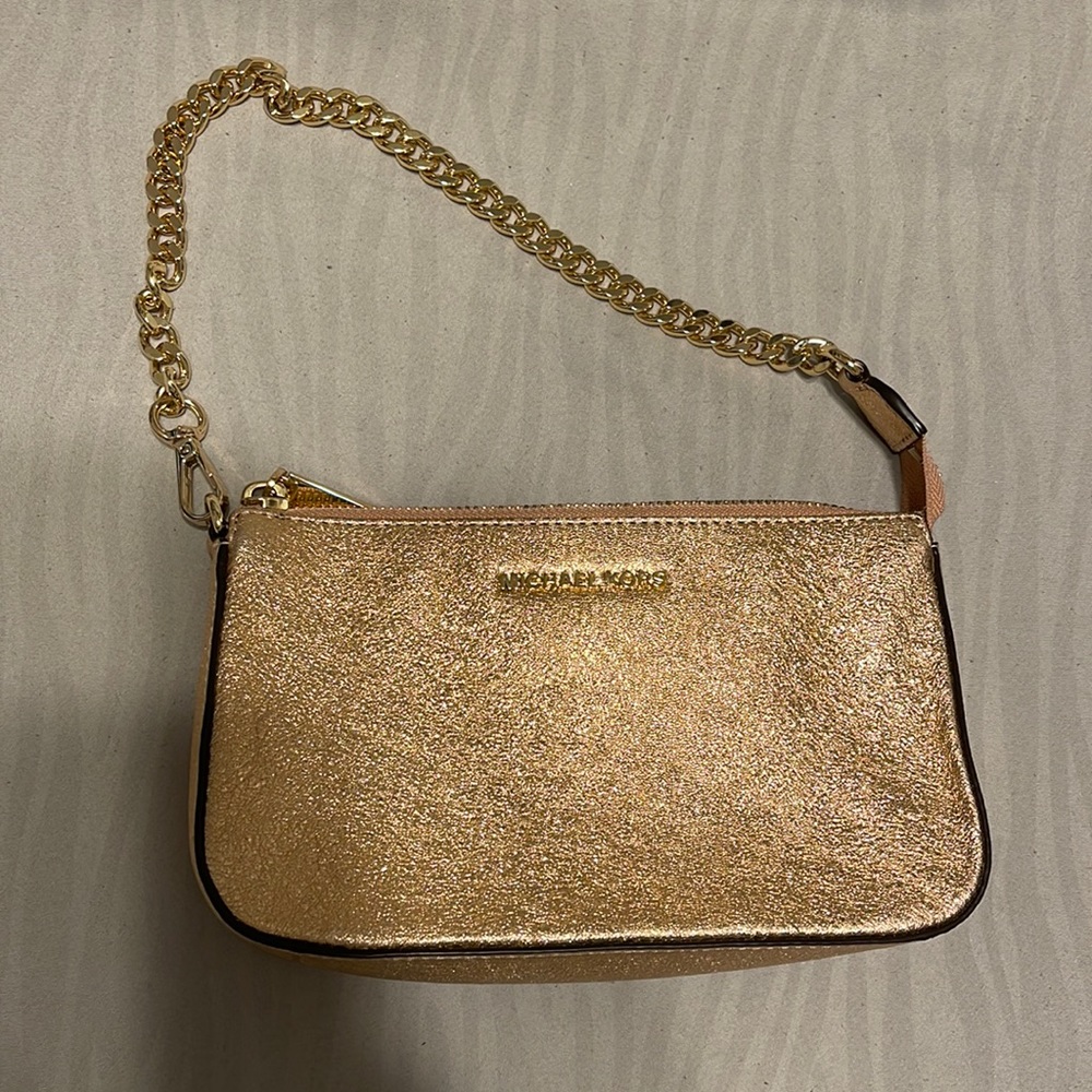 Mini rose gold Michael kors purse